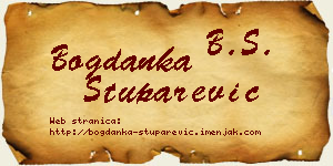 Bogdanka Stuparević vizit kartica